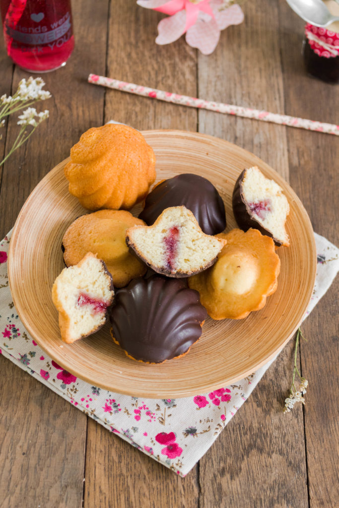 Lot de 3 : Madeleine Coeur Framboise